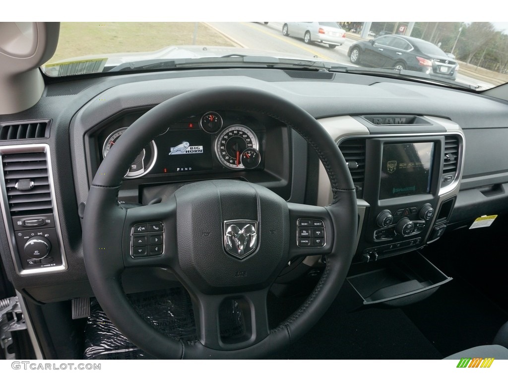 2017 Ram 1500 Big Horn Quad Cab 4x4 Black/Diesel Gray Dashboard Photo #118040610