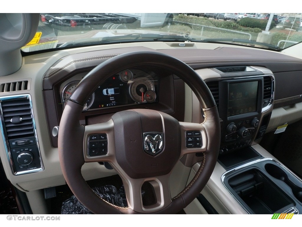 2017 1500 Laramie Longhorn Crew Cab - Delmonico Red Pearl / Canyon Brown/Light Frost Beige photo #6