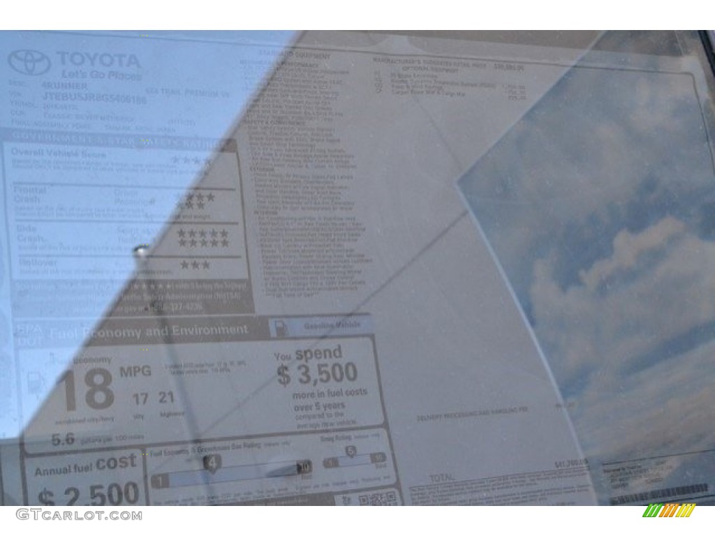 2016 4Runner Trail Premium 4x4 - Classic Silver Metallic / Black photo #10