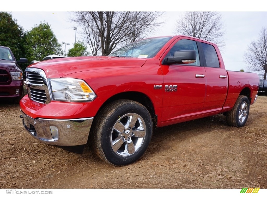 2017 1500 Big Horn Quad Cab 4x4 - Flame Red / Black/Diesel Gray photo #1