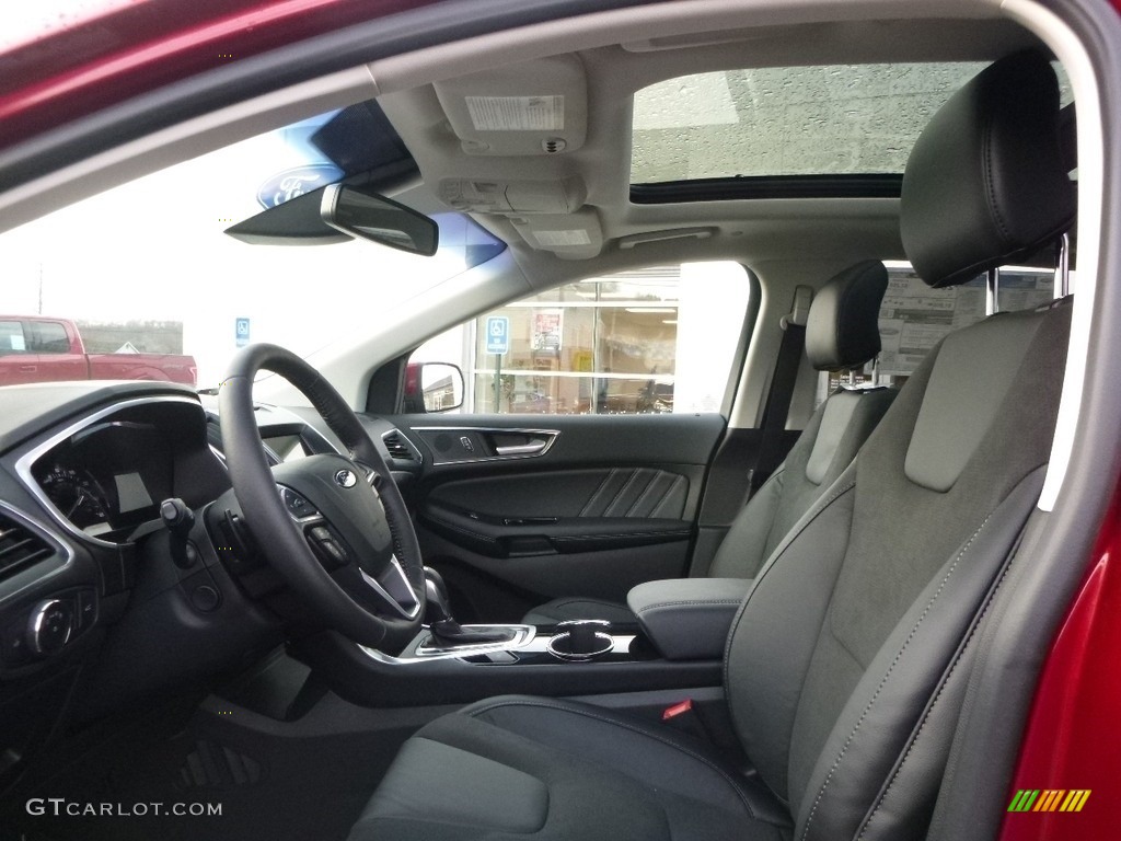 Ebony Interior 2017 Ford Edge Sport AWD Photo #118043106