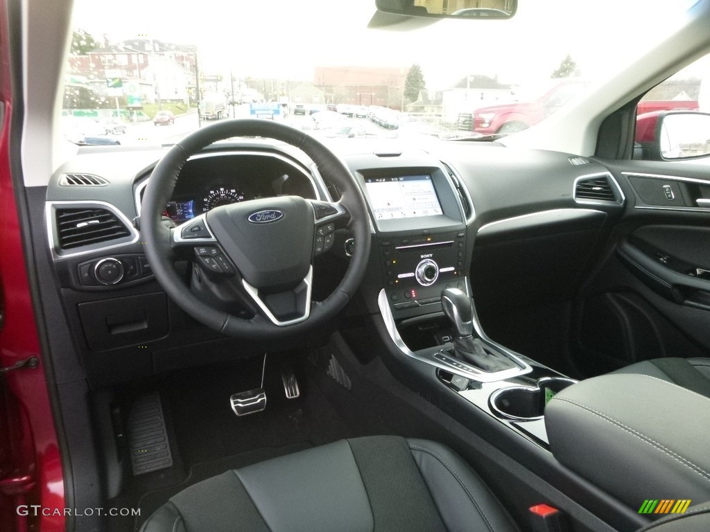 Ebony Interior 2017 Ford Edge Sport AWD Photo #118043157