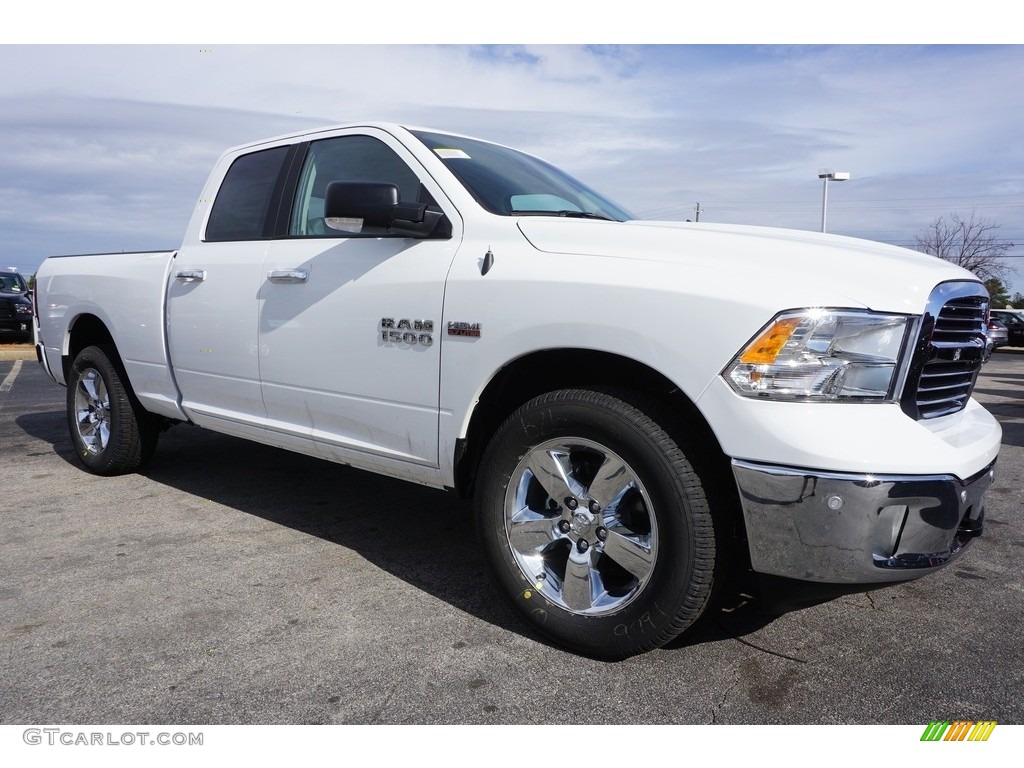 2017 1500 Big Horn Quad Cab 4x4 - Bright White / Black/Diesel Gray photo #4