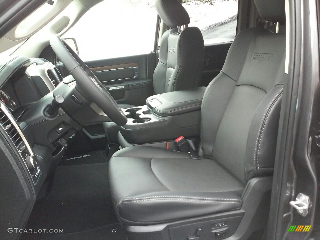 Black Interior 2017 Ram 1500 Laramie Quad Cab 4x4 Photo #118044603
