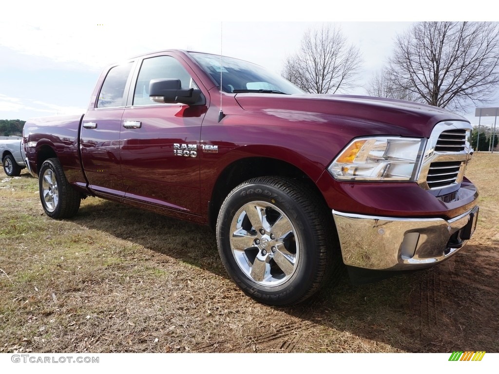 2017 1500 Big Horn Quad Cab 4x4 - Delmonico Red Pearl / Black/Diesel Gray photo #4