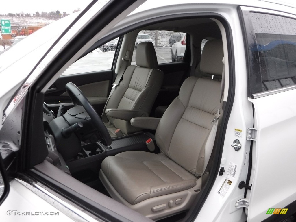 2014 CR-V EX-L AWD - White Diamond Pearl / Beige photo #14