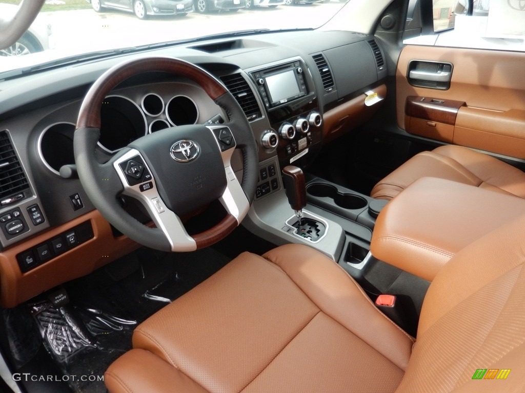 Red Rock/Black Interior 2017 Toyota Sequoia Platinum 4x4 Photo #118045782