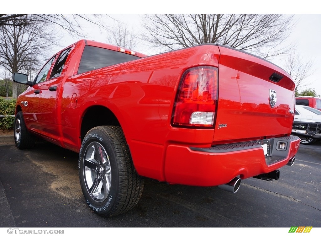 2017 1500 Express Quad Cab 4x4 - Flame Red / Black/Diesel Gray photo #2