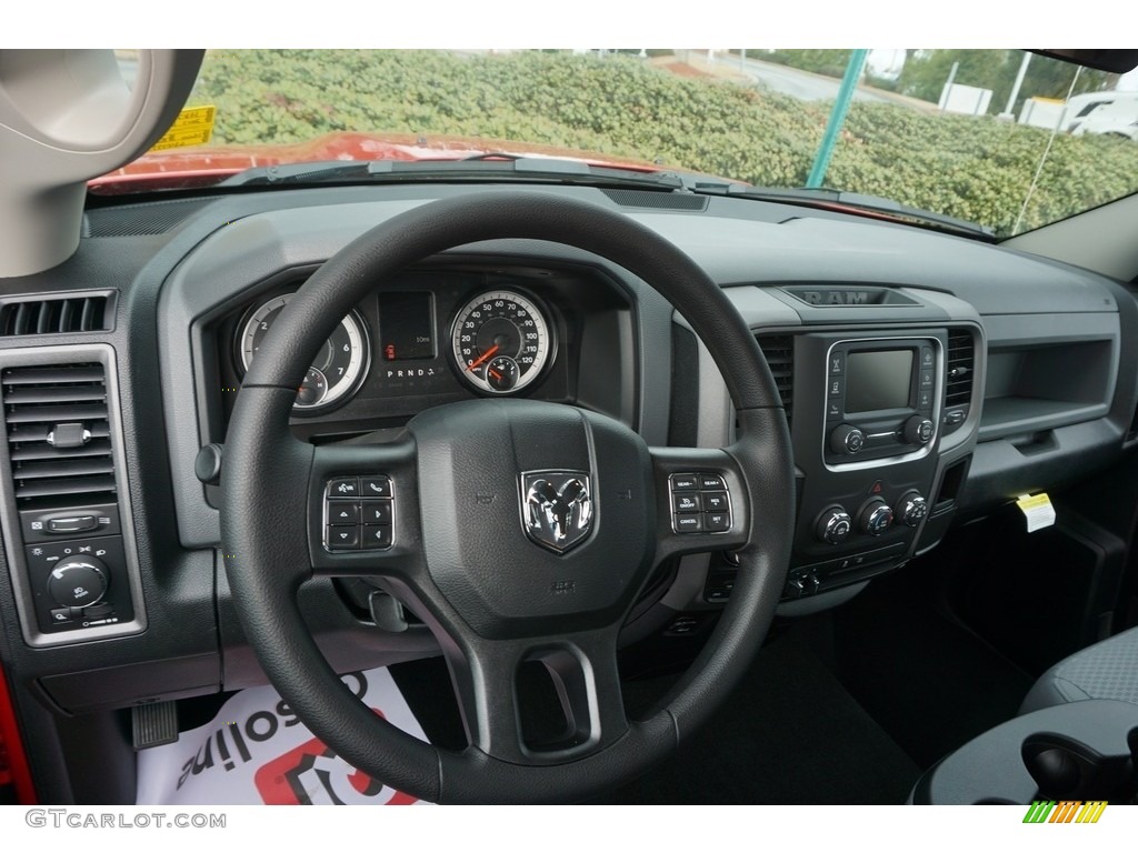 2017 1500 Express Quad Cab 4x4 - Flame Red / Black/Diesel Gray photo #6