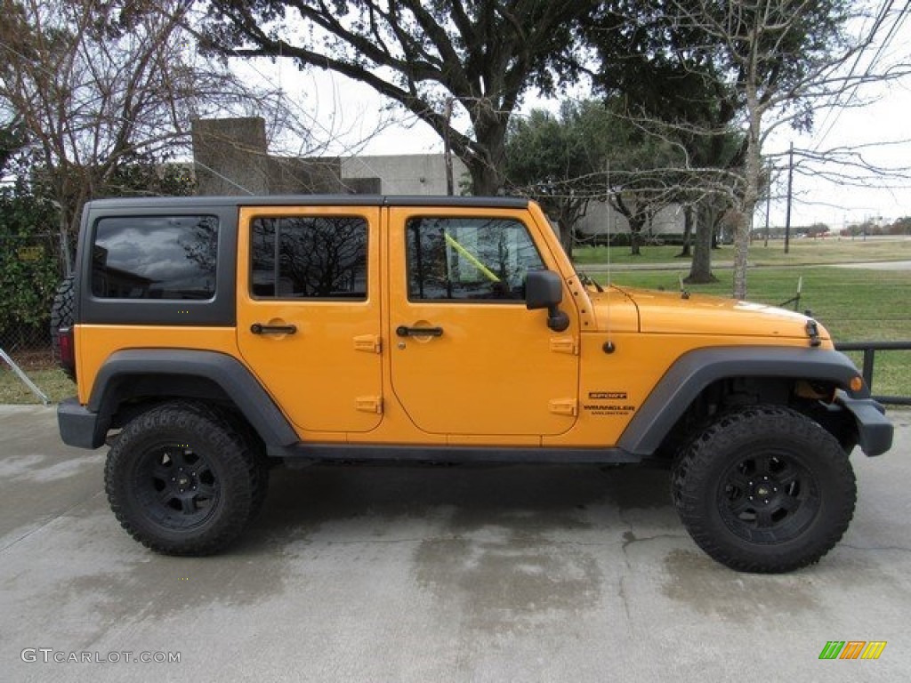 2012 Wrangler Unlimited Sport 4x4 - Crush Orange / Black photo #6