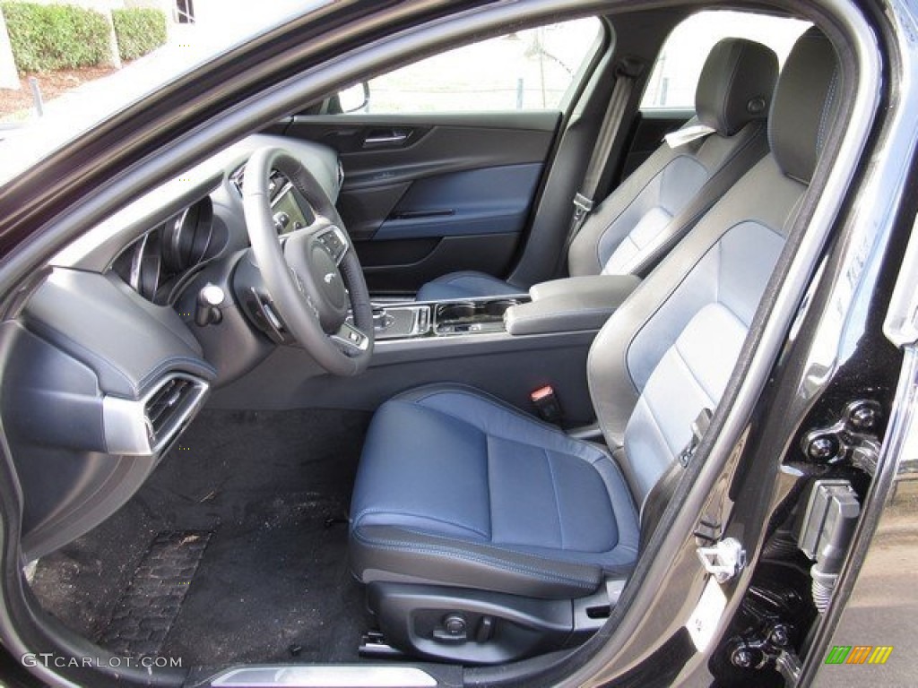 Jet/Blue Interior 2017 Jaguar XE 35t R-Sport Photo #118051005