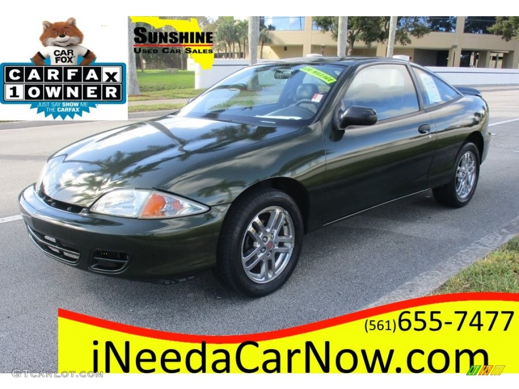 2000 Cavalier Coupe - Dark Colorado Green Metallic / Graphite photo #1