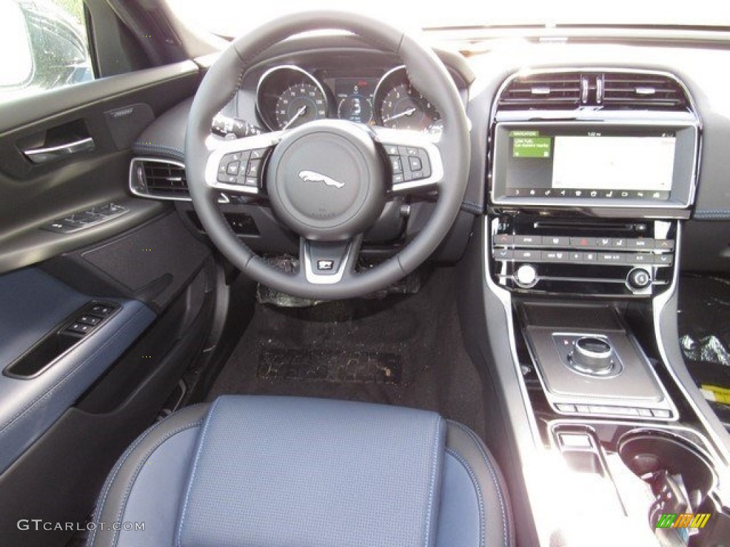 2017 Jaguar XE 35t R-Sport Jet/Blue Dashboard Photo #118051185