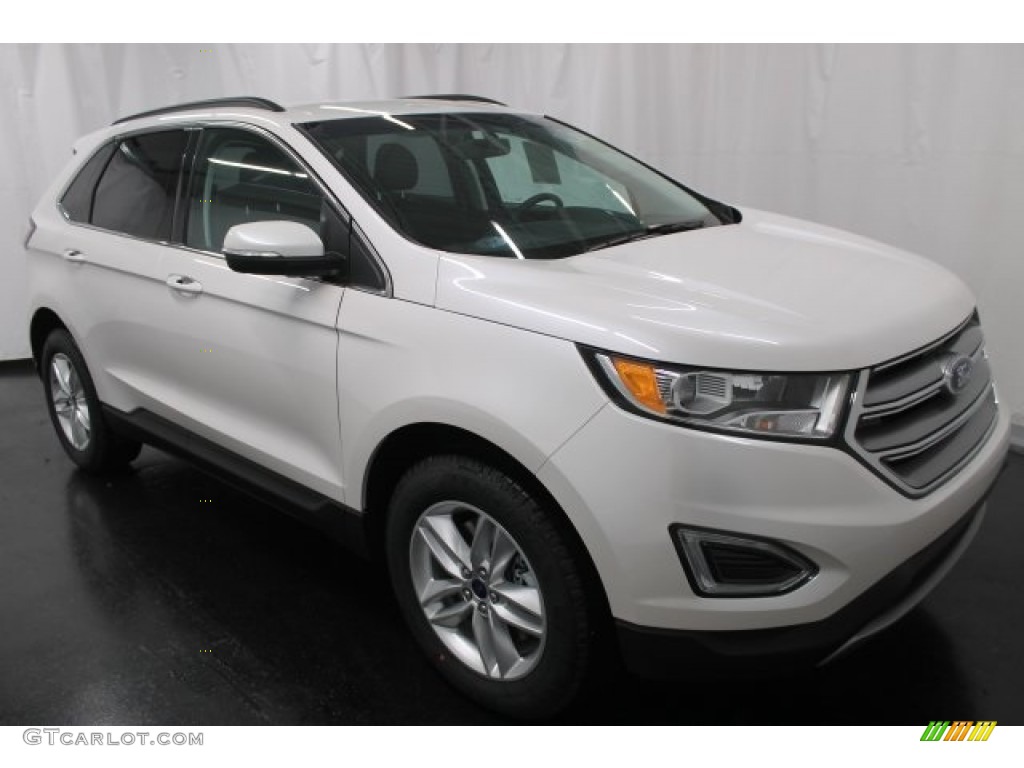 White Platinum Metallic 2017 Ford Edge SEL AWD Exterior Photo #118051359