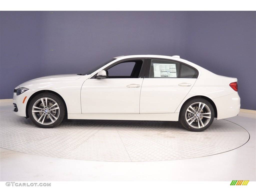 2017 3 Series 330i Sedan - Alpine White / Black photo #3