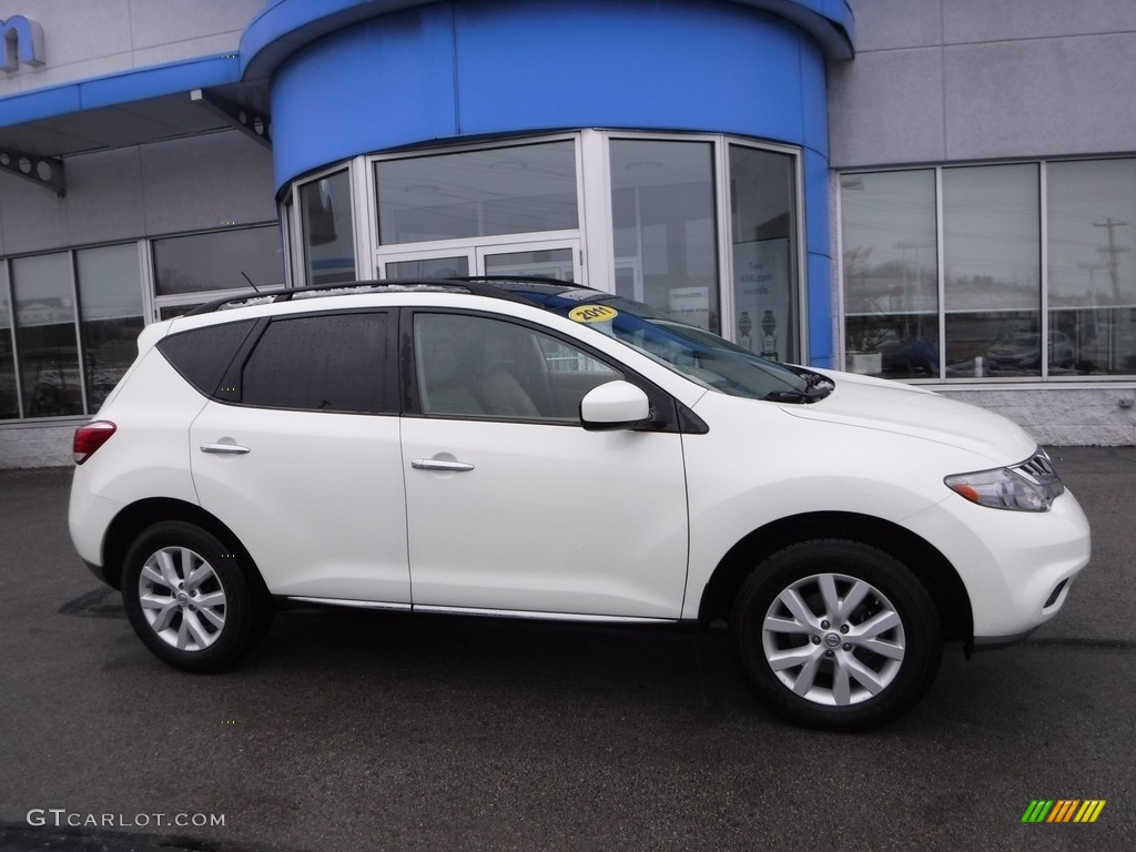 2011 Murano SL AWD - Glacier White Pearl / Beige photo #2