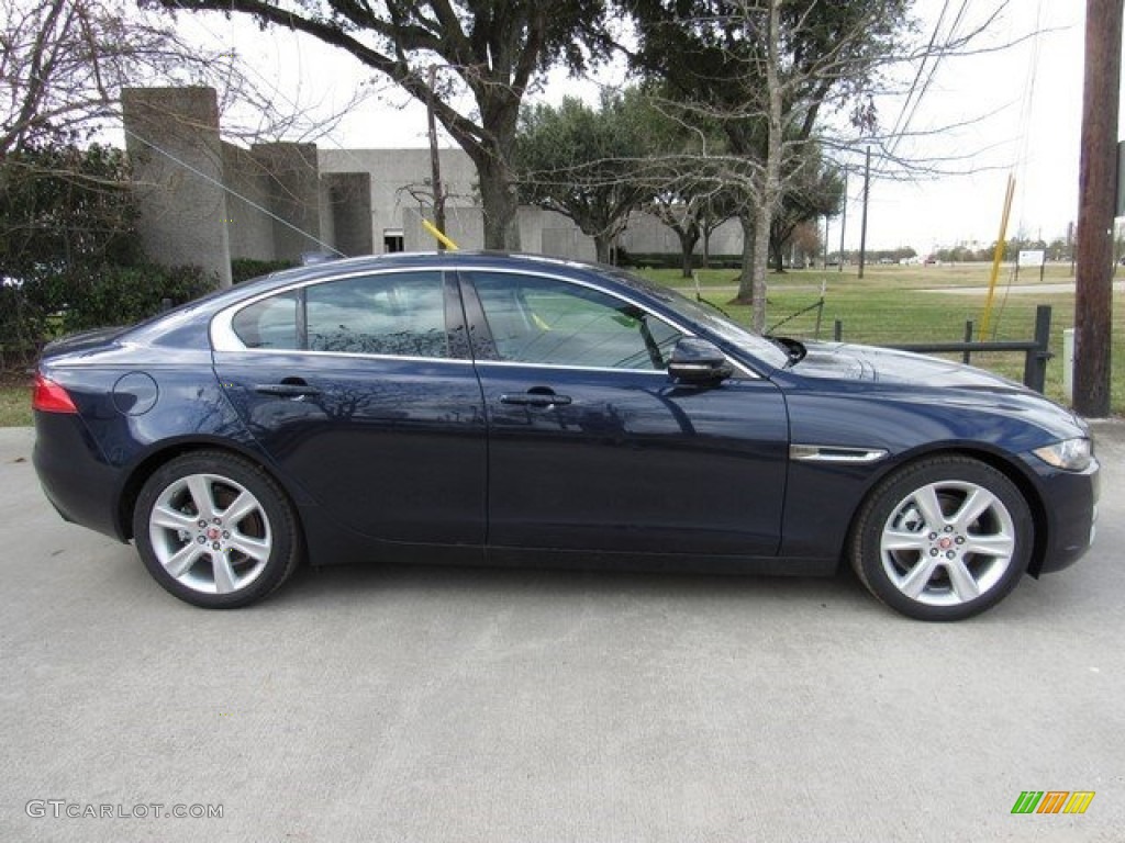 Dark Sapphire Blue 2017 Jaguar XE 20d Prestige Exterior Photo #118051818