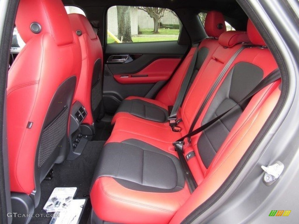 Jet w/Red Interior 2017 Jaguar F-PACE 35t AWD S Photo #118052199