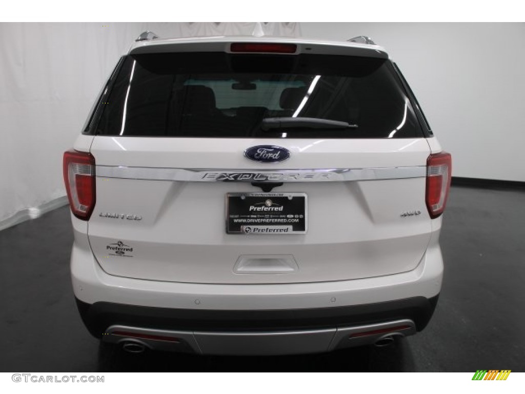 2017 Explorer Limited 4WD - White Platinum / Ebony Black photo #5