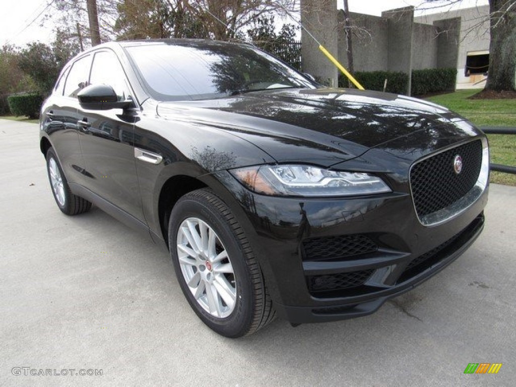 Ultimate Black 2017 Jaguar F-PACE 20d AWD Prestige Exterior Photo #118053046