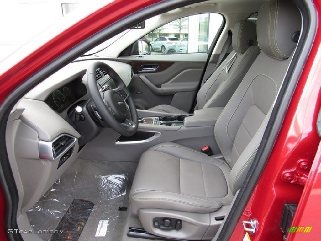 Light Oyster w/Pistachio Interior 2017 Jaguar F-PACE 20d AWD R-Sport Photo #118053321