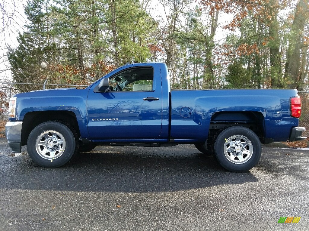 2017 Silverado 1500 WT Regular Cab - Deep Ocean Blue Metallic / Dark Ash/Jet Black photo #3