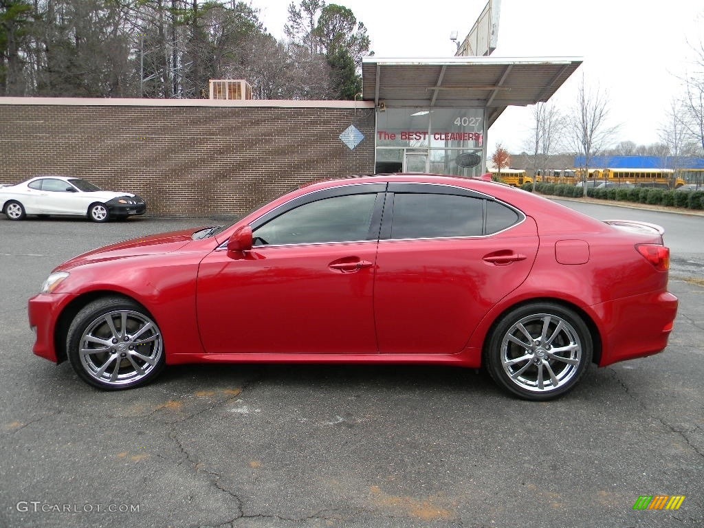 2007 IS 350 - Matador Red Mica / Black photo #7