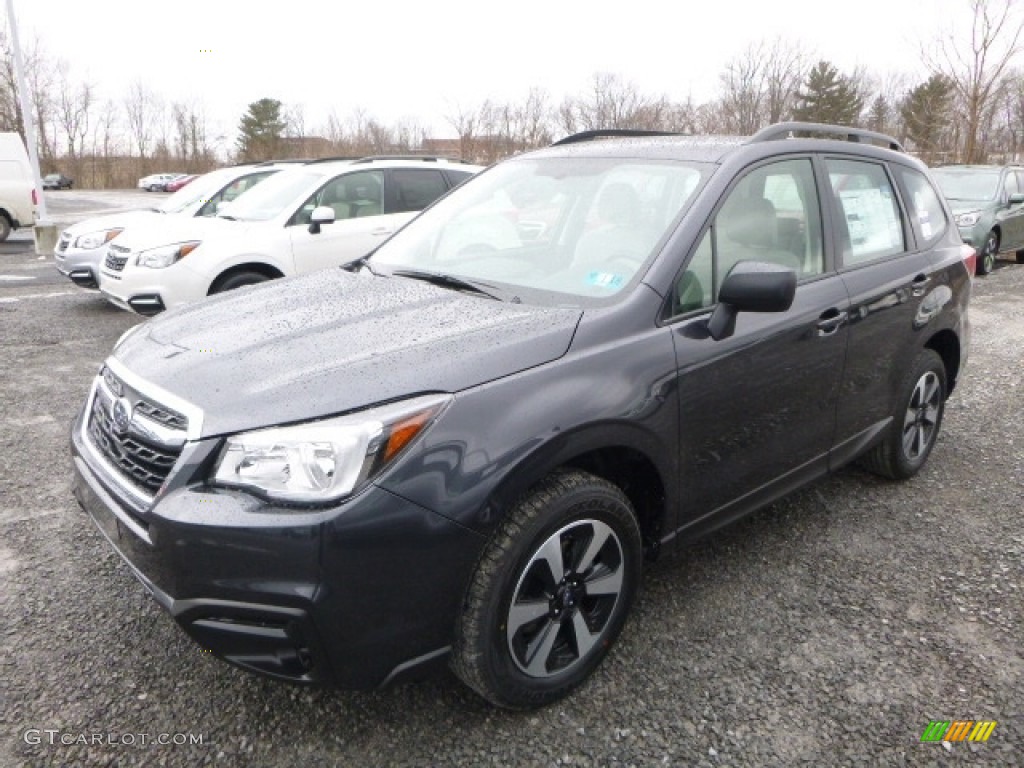2017 Forester 2.5i - Dark Gray Metallic / Gray photo #10
