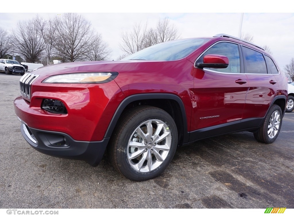 2017 Cherokee Limited - Deep Cherry Red Crystal Pearl / Black/Light Frost Beige photo #1