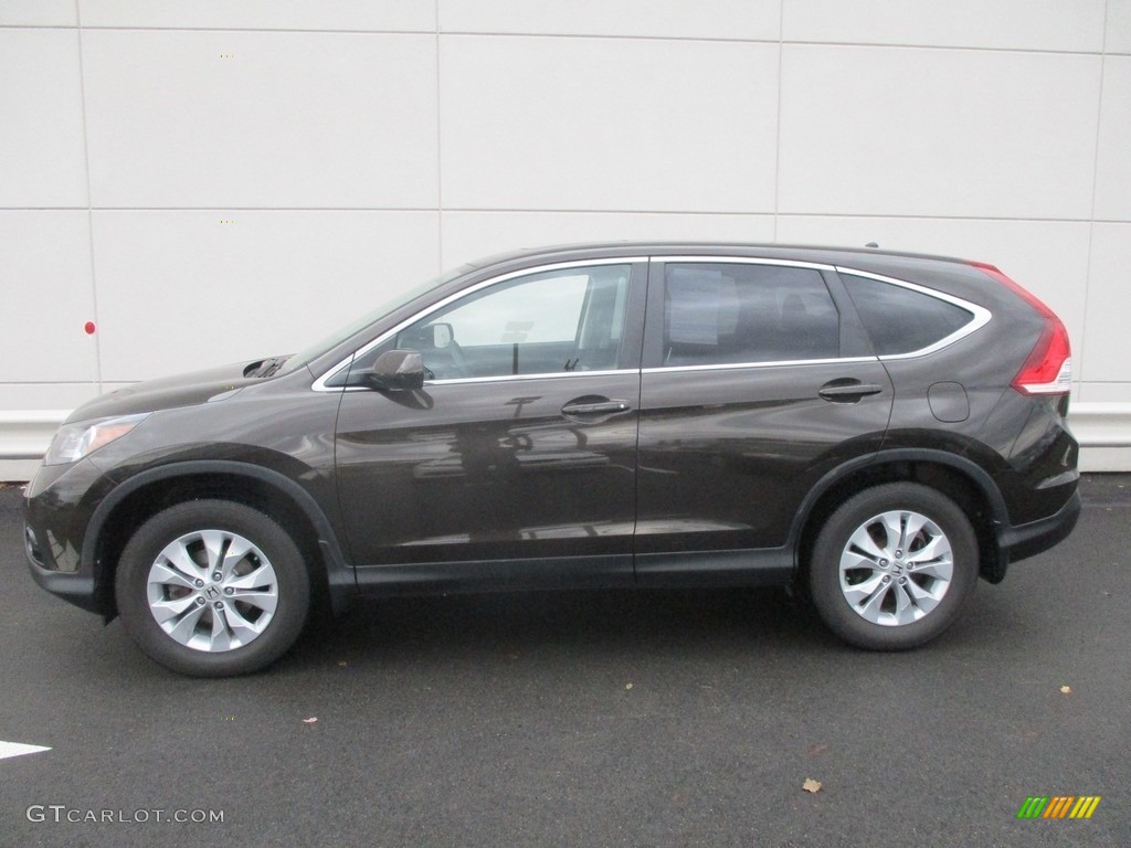 2014 CR-V EX AWD - Kona Coffee Metallic / Black photo #2