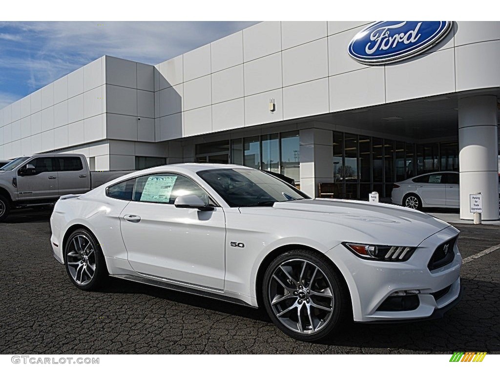 Oxford White 2017 Ford Mustang GT Premium Coupe Exterior Photo #118065186