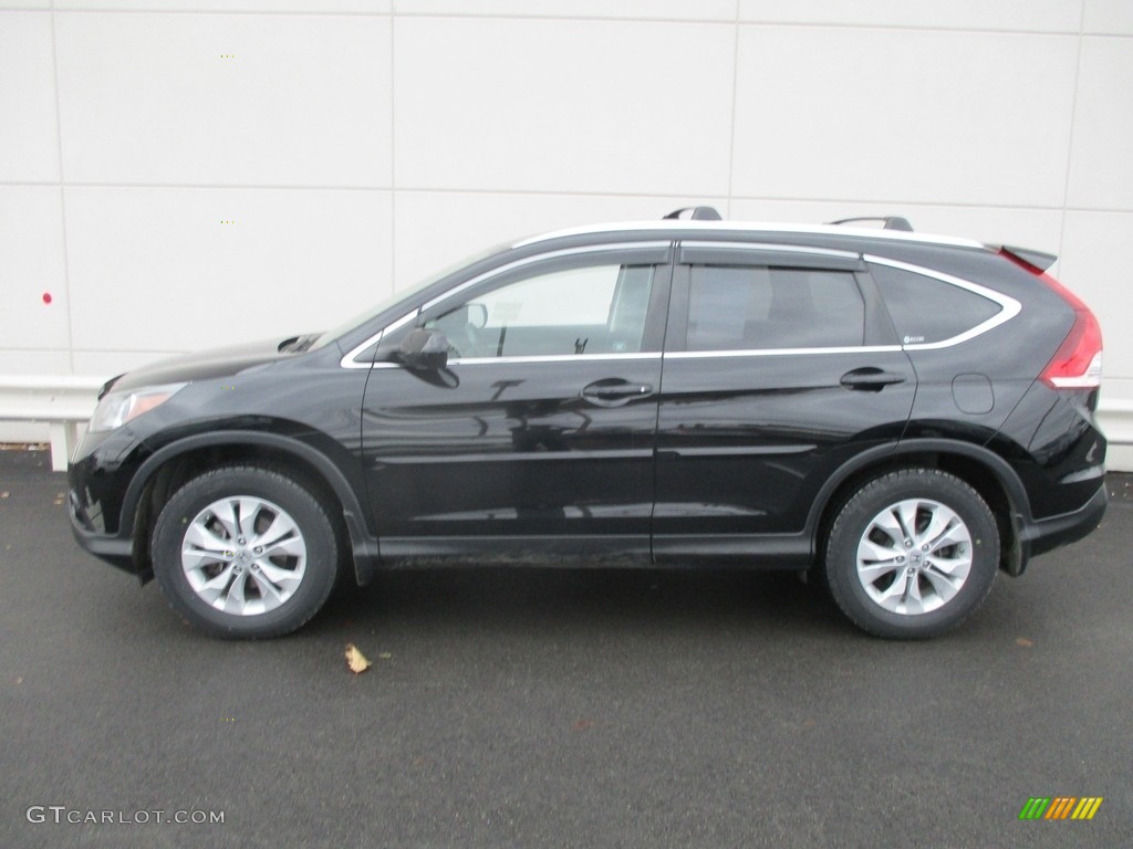 2012 CR-V EX 4WD - Crystal Black Pearl / Black photo #2