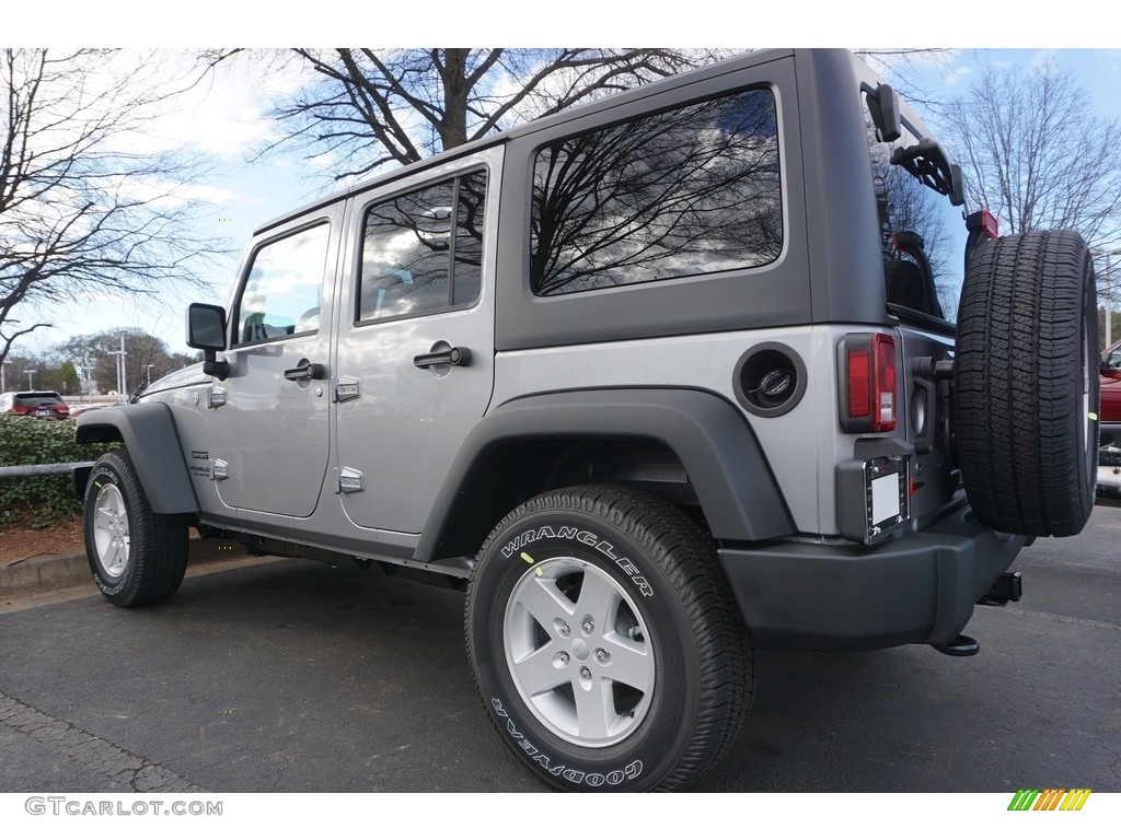 2017 Wrangler Unlimited Sport 4x4 - Billet Silver Metallic / Black photo #2