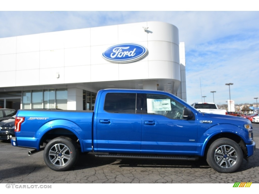 2017 F150 XLT SuperCrew - Lightning Blue / Black photo #2