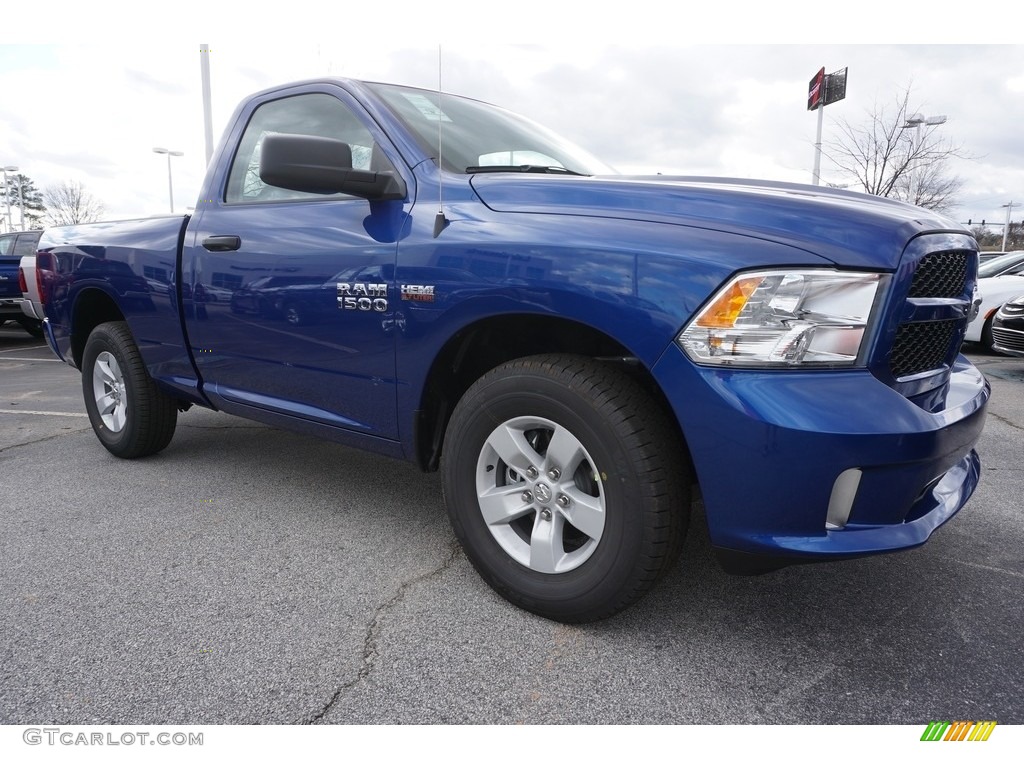 2017 1500 Tradesman Regular Cab - Blue Streak Pearl / Black/Diesel Gray photo #4