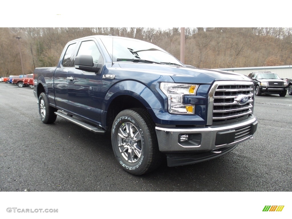 2017 F150 XLT SuperCab 4x4 - Blue Jeans / Earth Gray photo #3