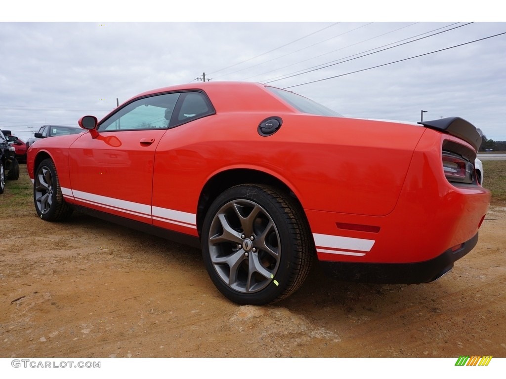 2017 Challenger SXT - Go Mango / Black photo #2