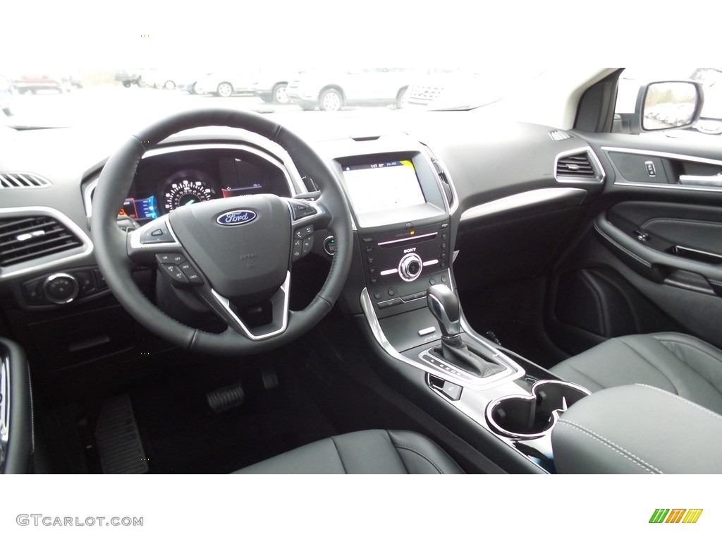 Ebony Interior 2017 Ford Edge Titanium AWD Photo #118076523