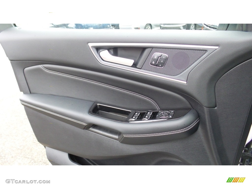 2017 Ford Edge Titanium AWD Ebony Door Panel Photo #118076586
