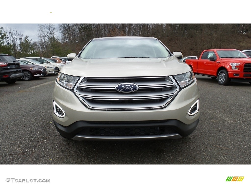 2017 Edge SEL AWD - White Gold Metallic / Dune photo #2