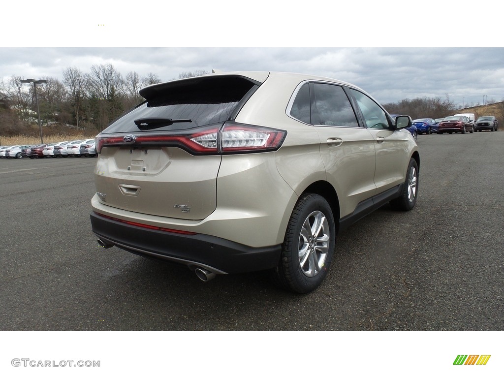 2017 Edge SEL AWD - White Gold Metallic / Dune photo #4