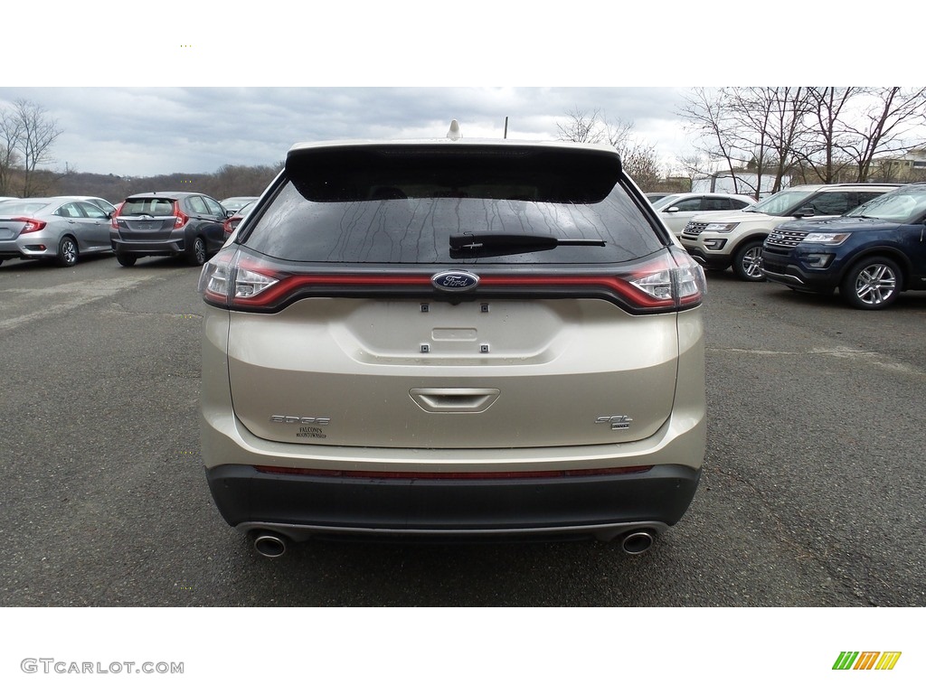 2017 Edge SEL AWD - White Gold Metallic / Dune photo #5