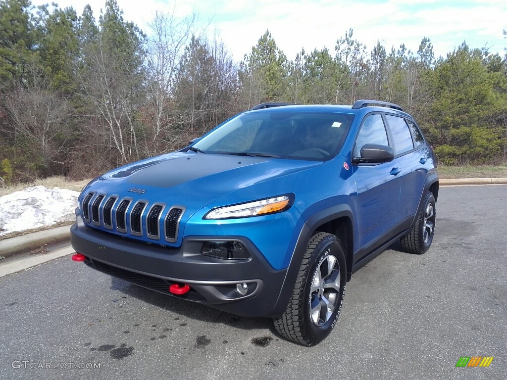Hydro Blue Pearl 2017 Jeep Cherokee Trailhawk 4x4 Exterior Photo #118077294