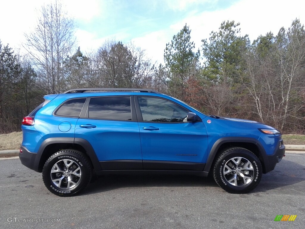 Hydro Blue Pearl 2017 Jeep Cherokee Trailhawk 4x4 Exterior Photo #118077399