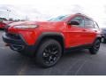 Firecracker Red 2017 Jeep Cherokee Trailhawk 4x4 Exterior