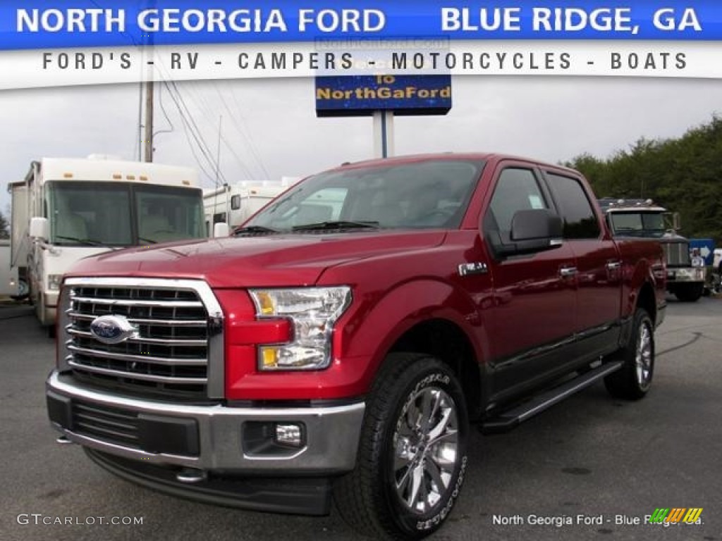 2017 F150 XLT SuperCrew 4x4 - Ruby Red / Earth Gray photo #1