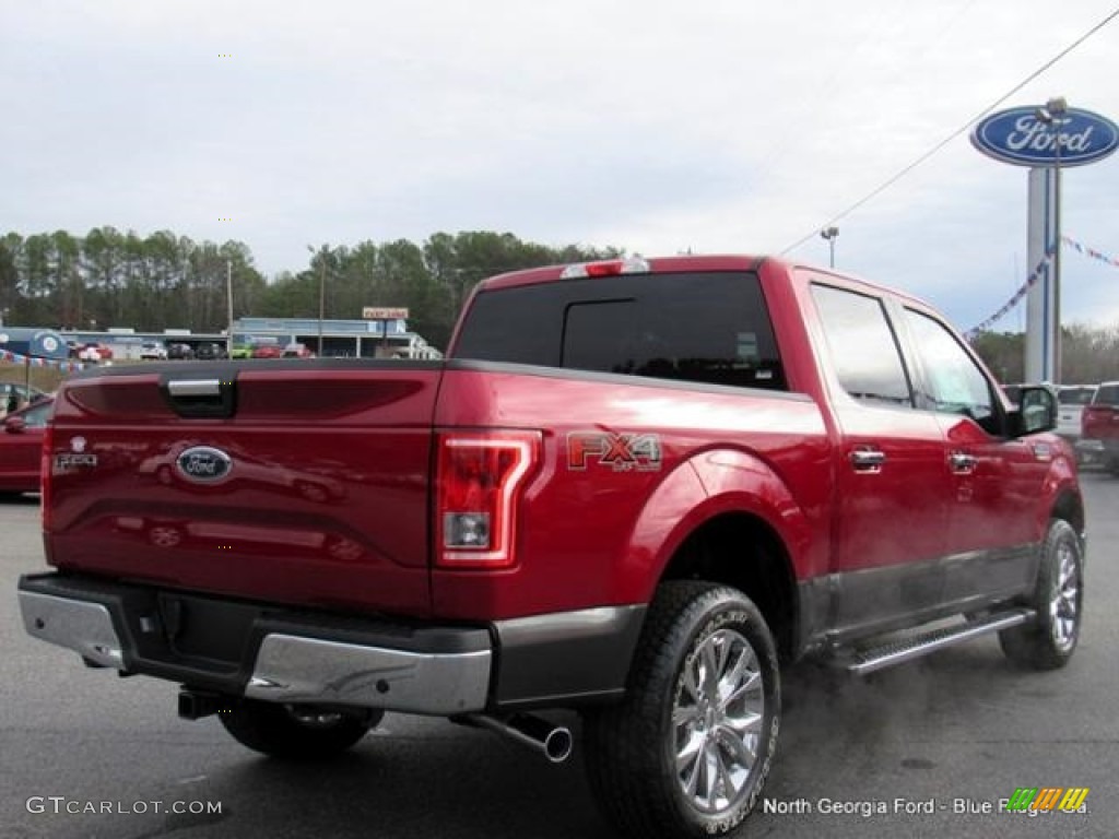 2017 F150 XLT SuperCrew 4x4 - Ruby Red / Earth Gray photo #5