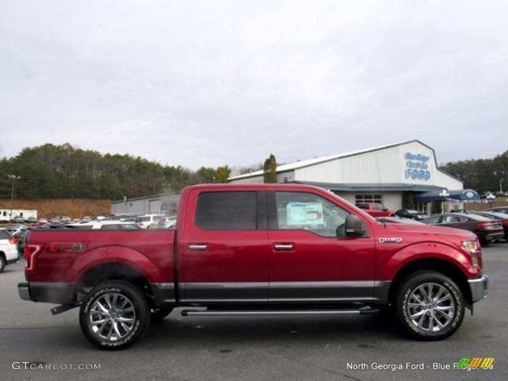 2017 F150 XLT SuperCrew 4x4 - Ruby Red / Earth Gray photo #6