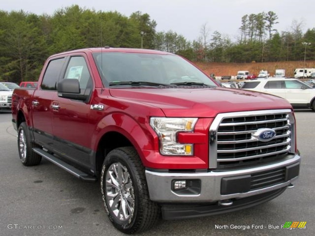 2017 F150 XLT SuperCrew 4x4 - Ruby Red / Earth Gray photo #7