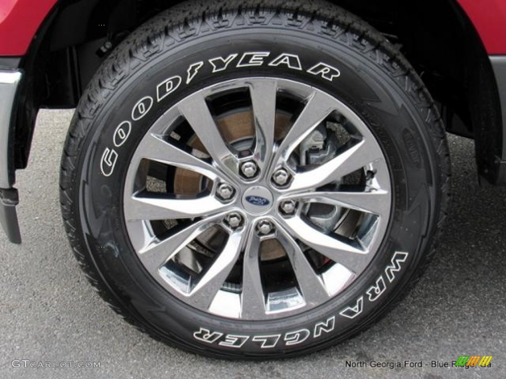 2017 F150 XLT SuperCrew 4x4 - Ruby Red / Earth Gray photo #9